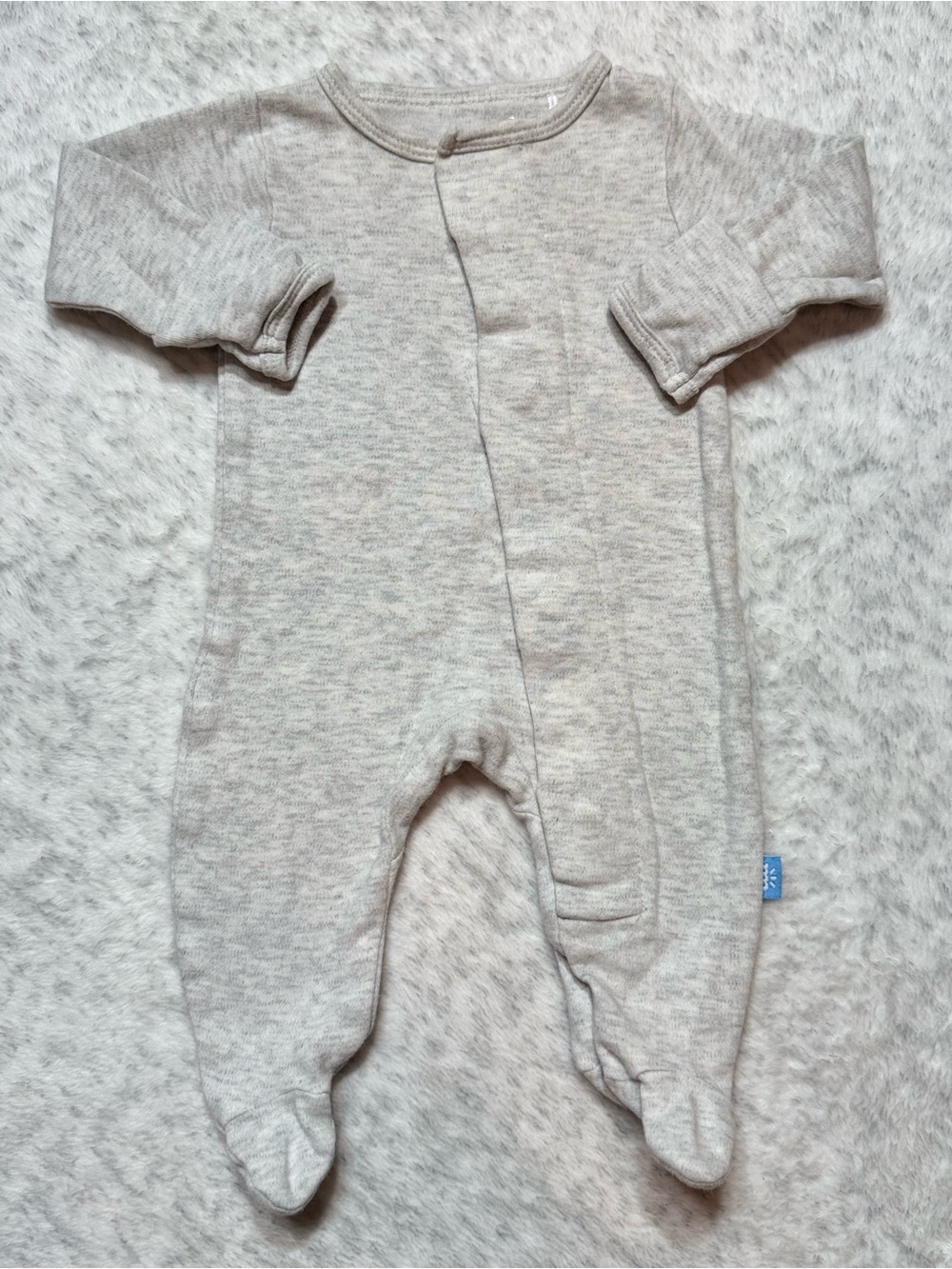 Simply Magnetic Me Gray Heather Footie Sleeper Newborn Baby Organic Cotton